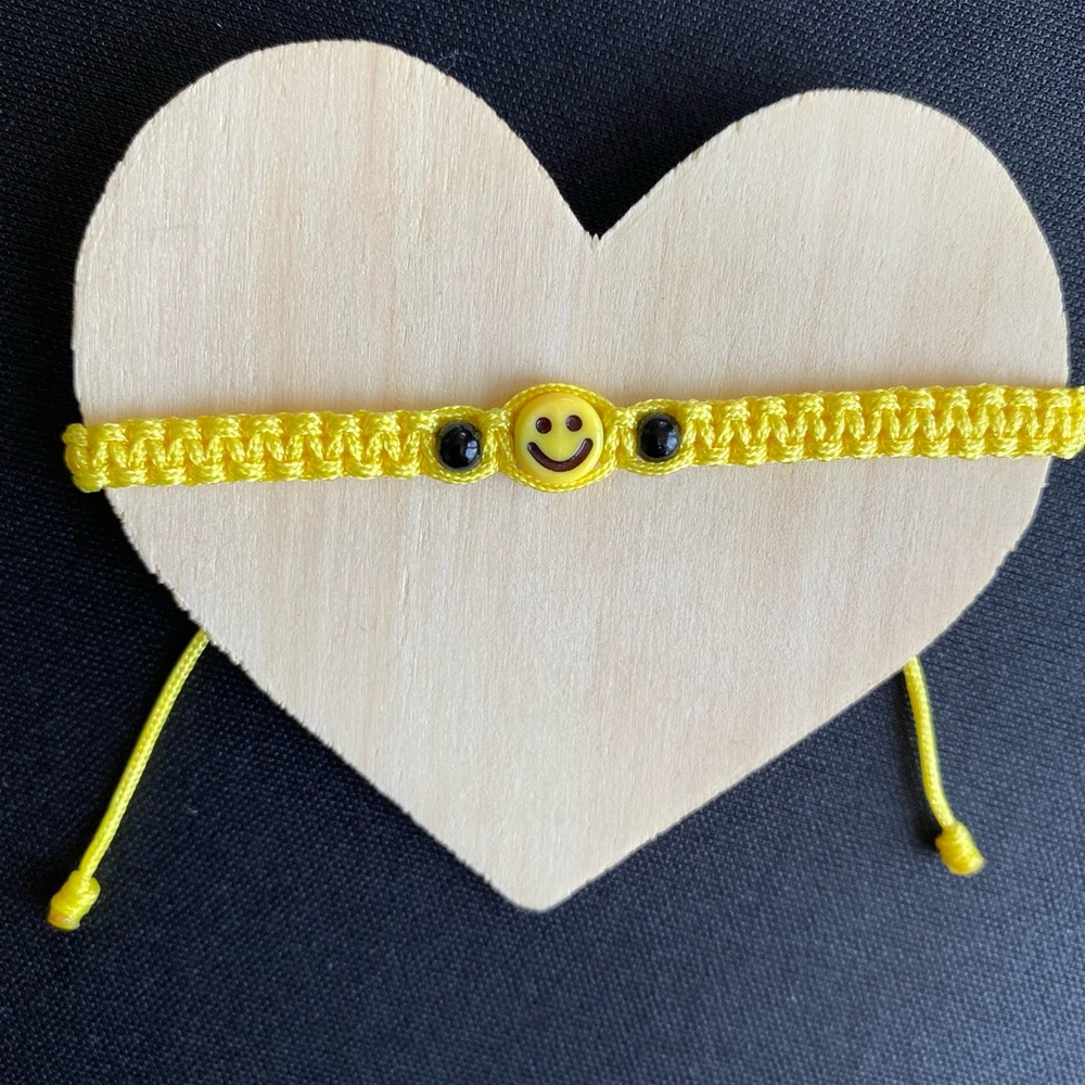 Smiley Face Yellow Handmade Bracelet